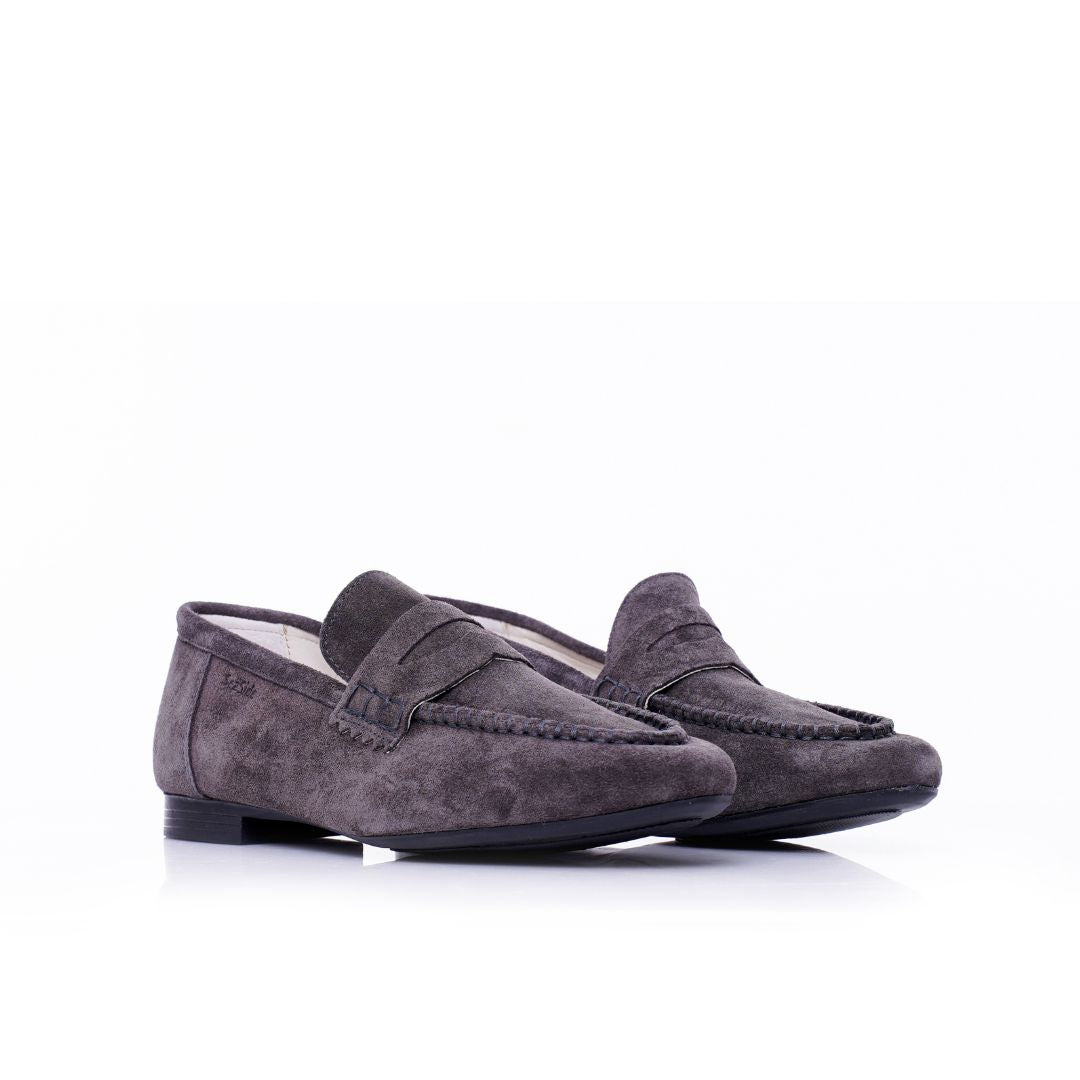 Mocassin Cuir Daim Plat P26-6086