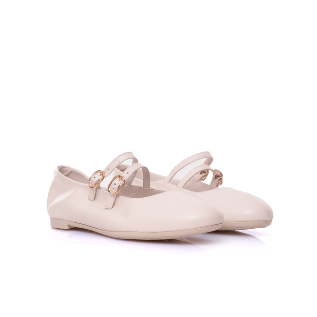 Mary Jane Cuir avec Ceintures P26-202