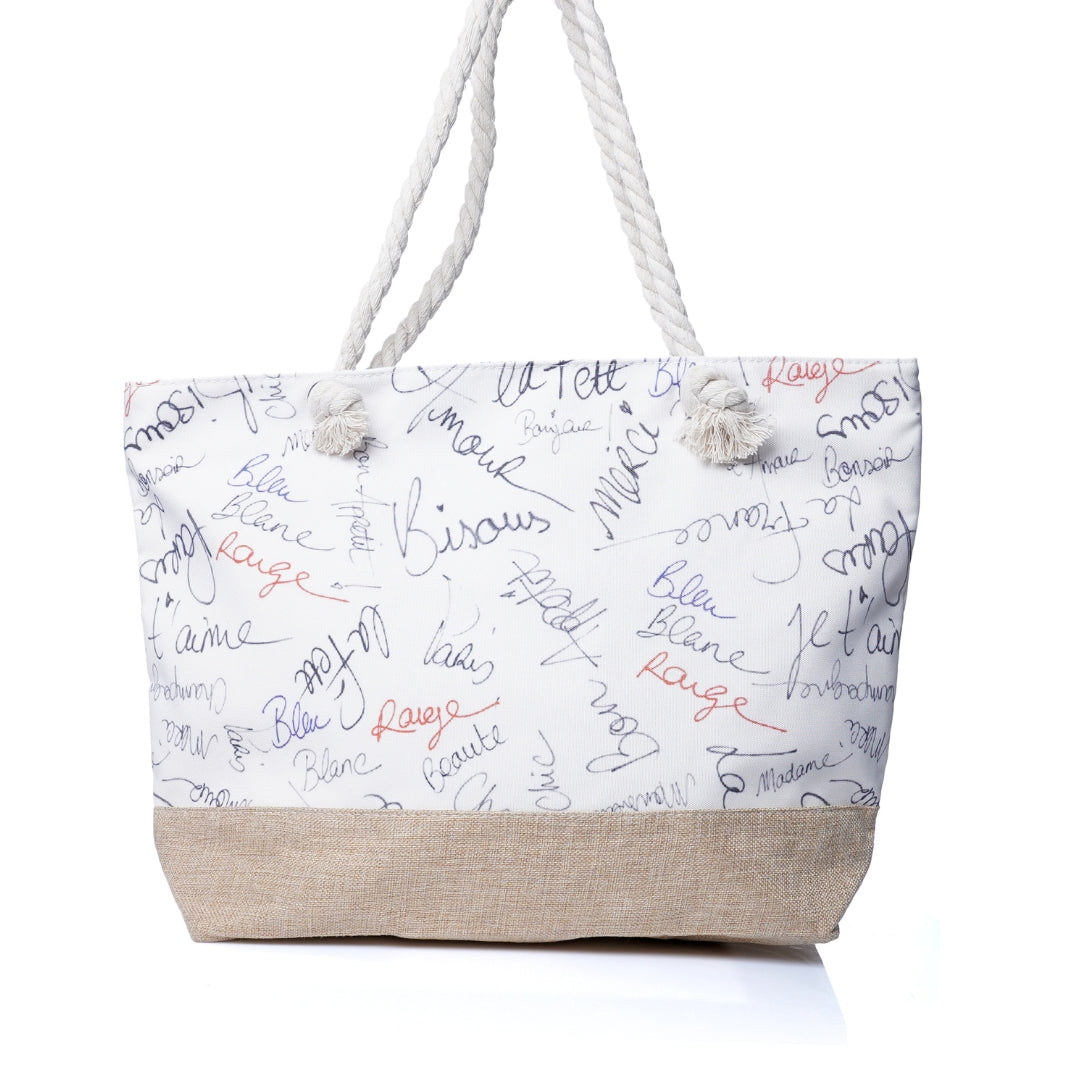 Sac de plage avec écriture E26-F1147