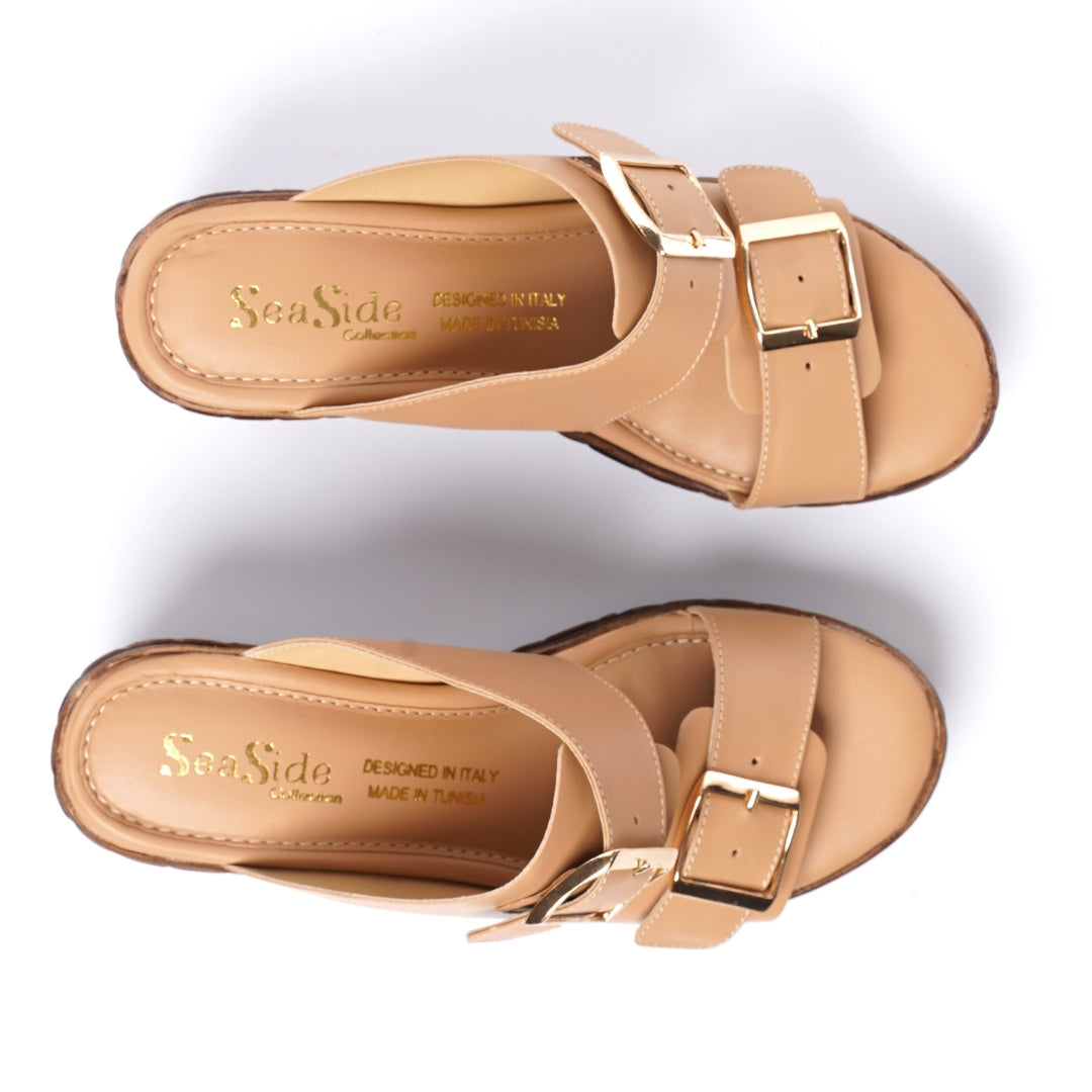 Sabot cuir compensé   E26-210
