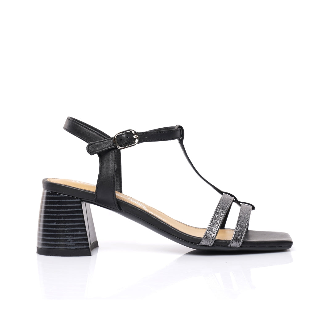 Sandale cuir demi talon   E26-G804