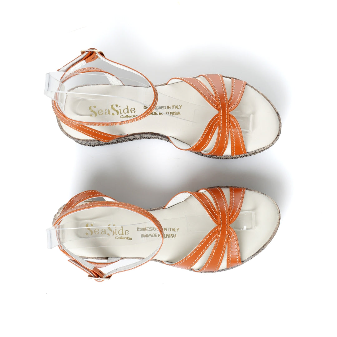 Sandale Cuir compensées E26-8075