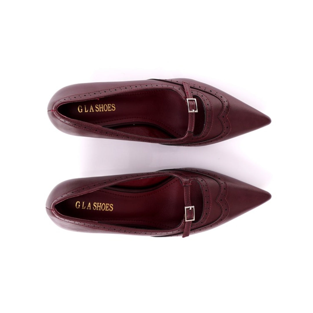 Escarpins à bout pointu demi talon P26-G101