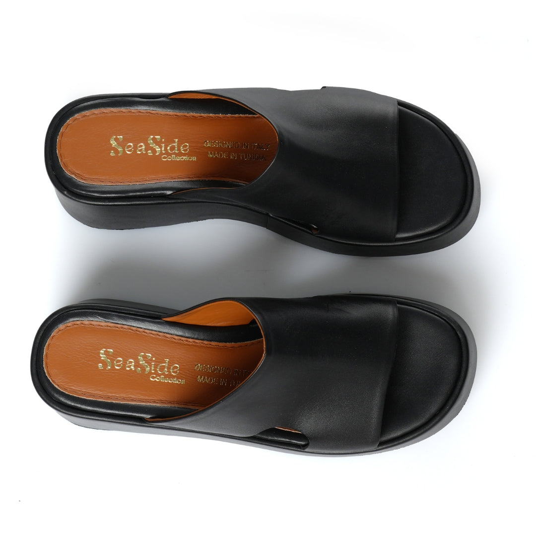 Sabot Cuir compensées    E26-8604