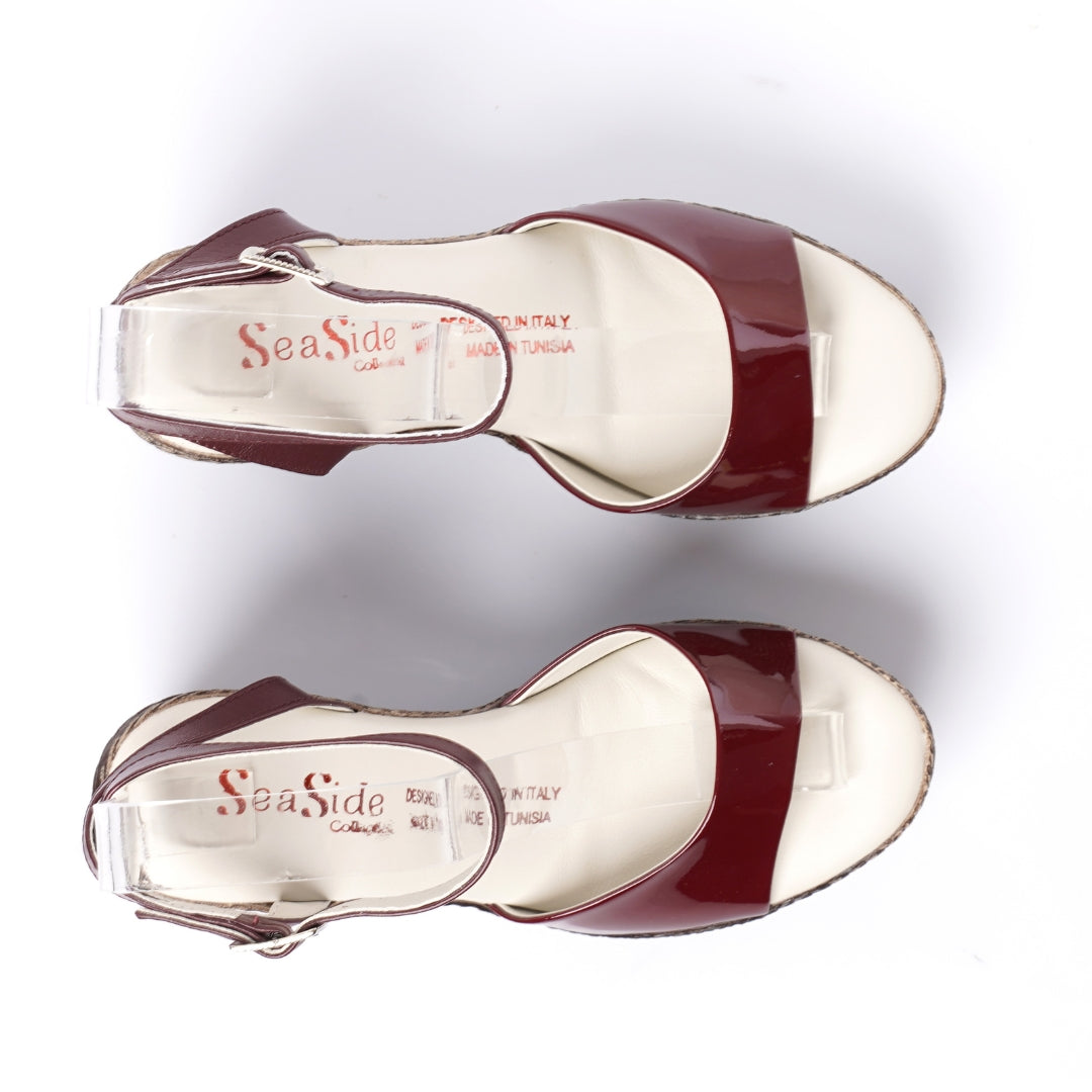 Sandale cuir compensée E26-5833