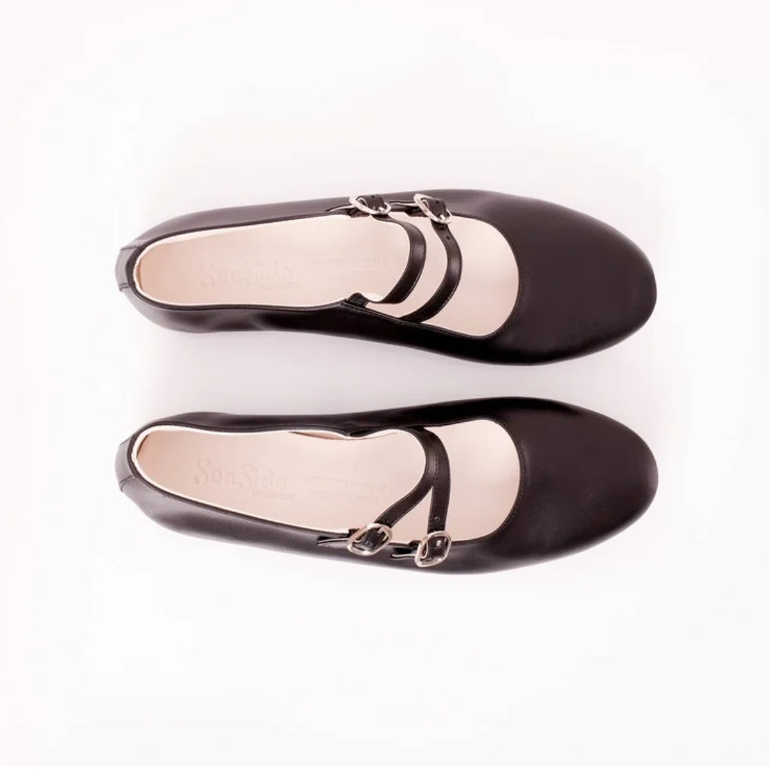 Mary Jane Cuir avec Ceintures P26-202