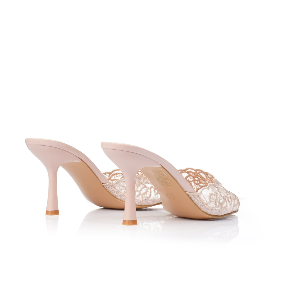 Sandale talon dentelle  E26-F398