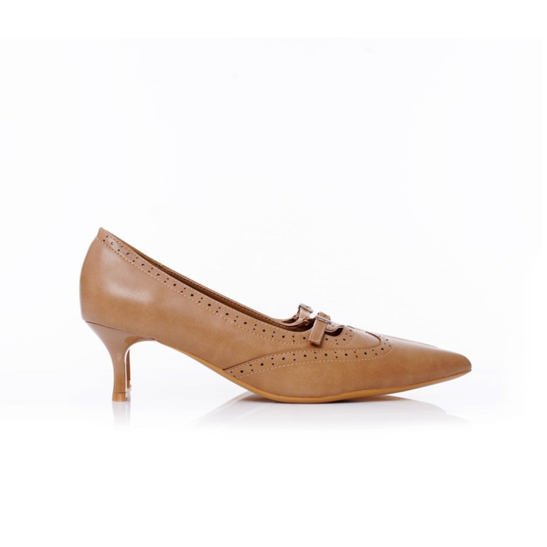 Escarpins à bout pointu demi talon P26-G101