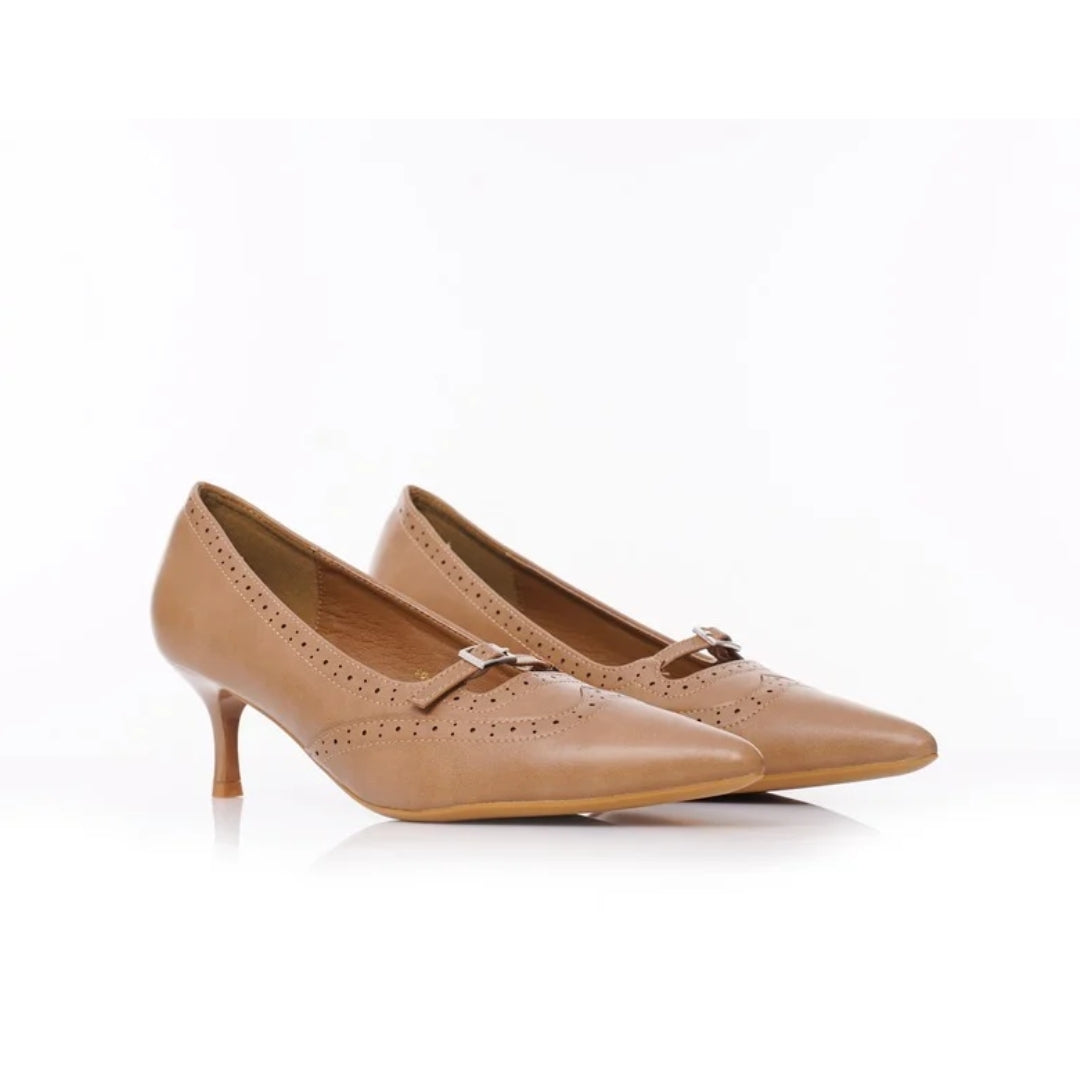 Escarpins à bout pointu demi talon P26-G101