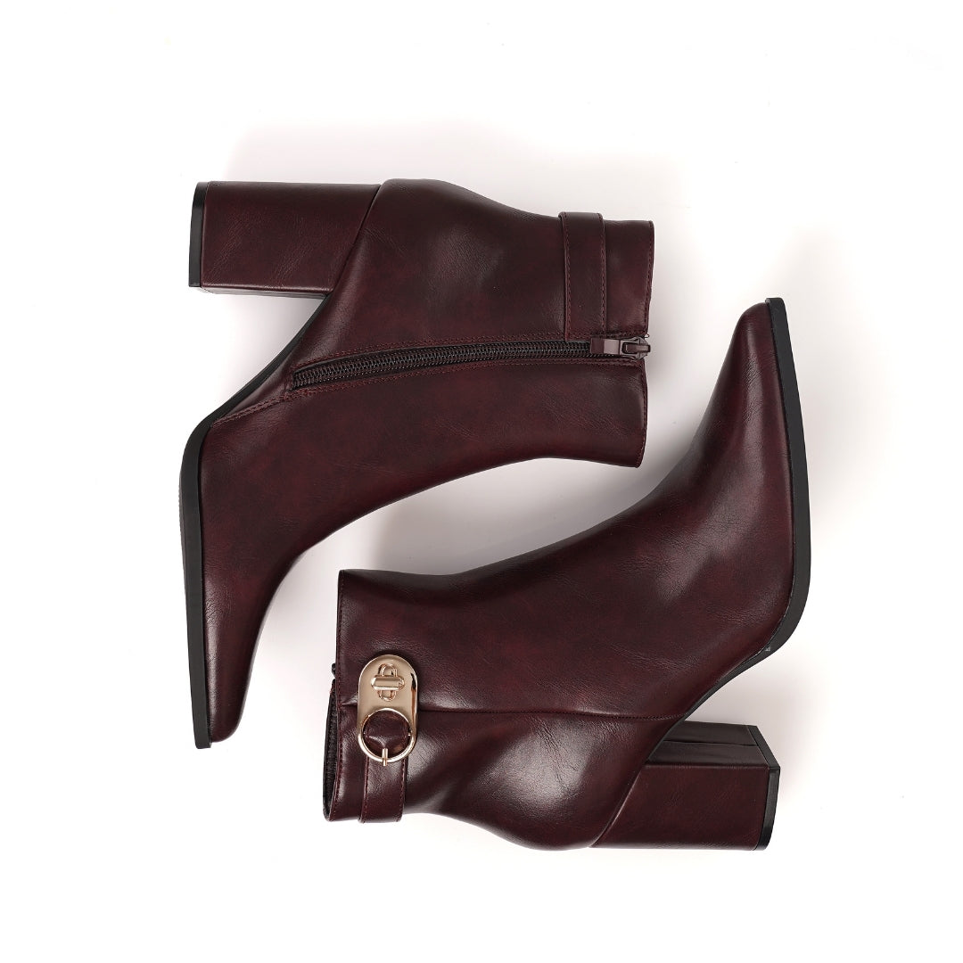 Bottine pointu demi talon H25-F5850