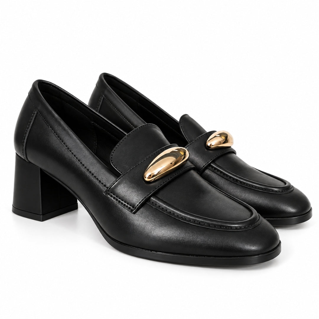 Mocassin Demi Talon avec Accessoire H26-F478