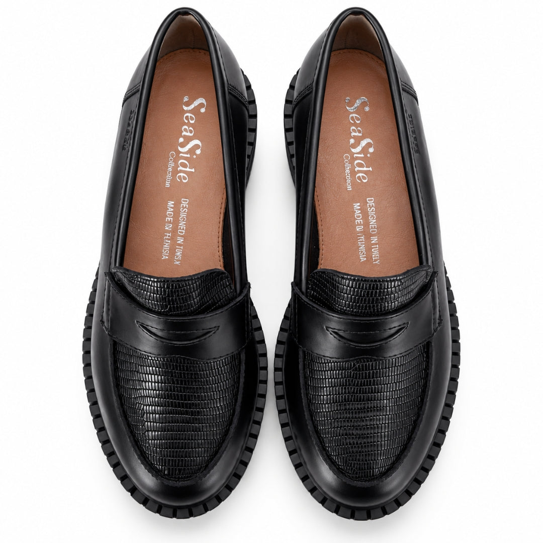 Mocassin Cuir Bimatière H26-H610