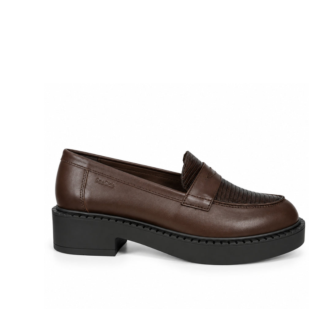 Mocassin Cuir Bimatière H26-H610