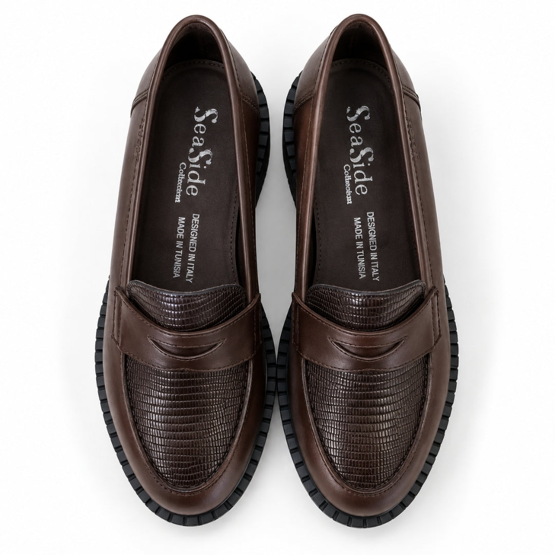 Mocassin Cuir Bimatière H26-H610