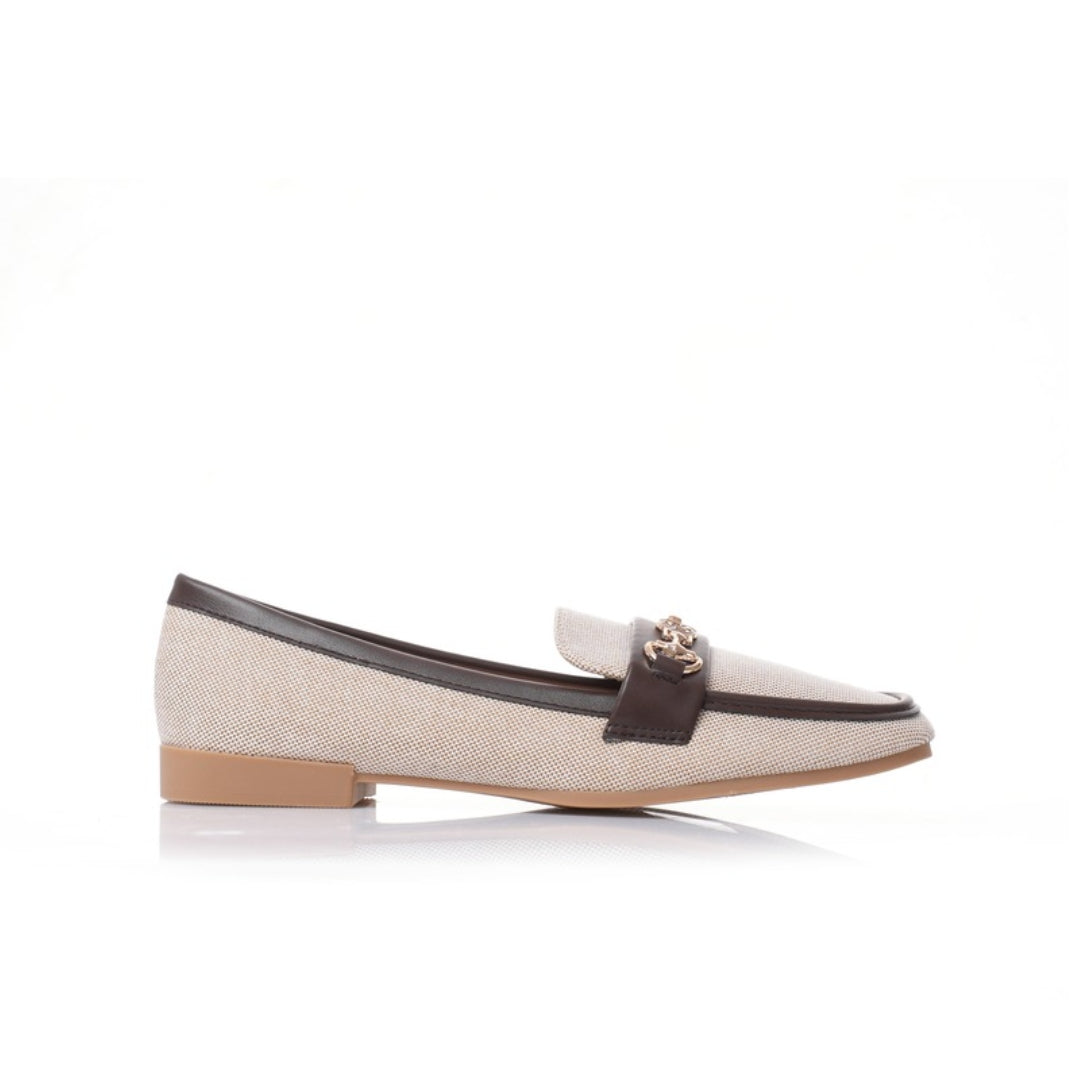 Mocassin avec accessoire bicolore P26-F522