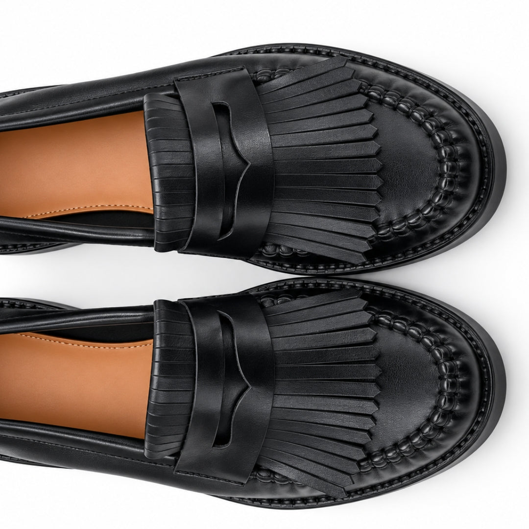Mocassin Frange Plat  H26-F901