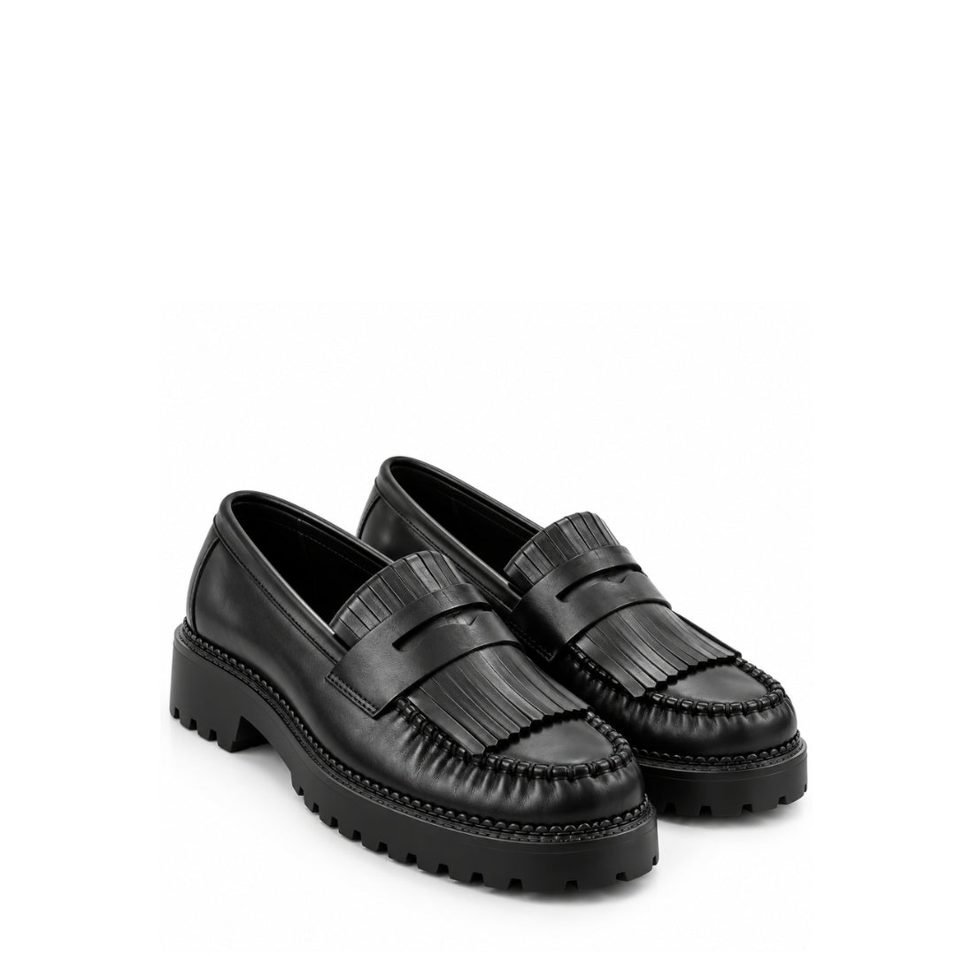 Mocassin Frange Plat  H26-F901