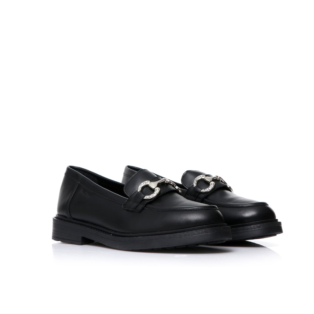 Mocassin Cuir Avec Accesoire Strass P26-406