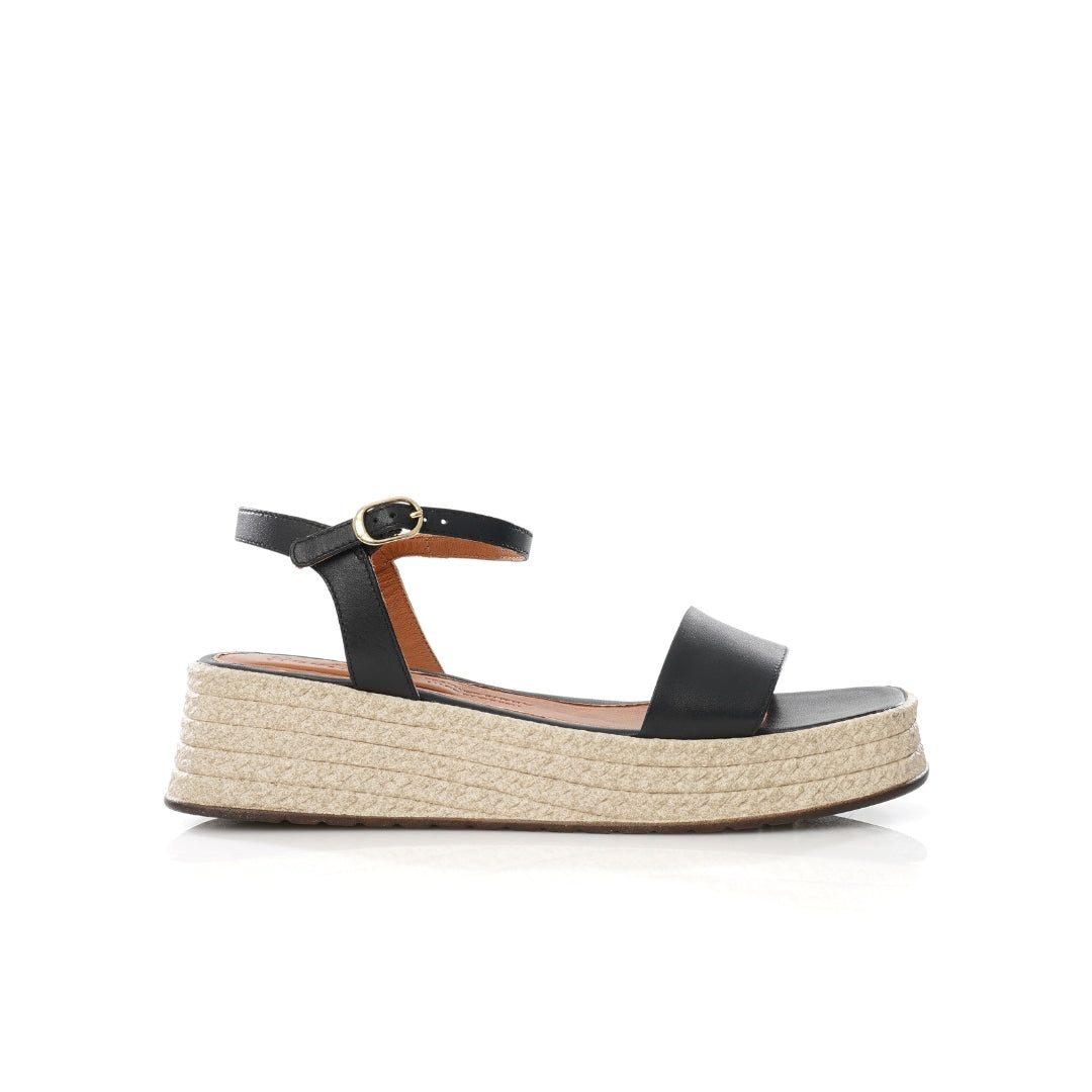 Sandale compensée Cuir E25-064