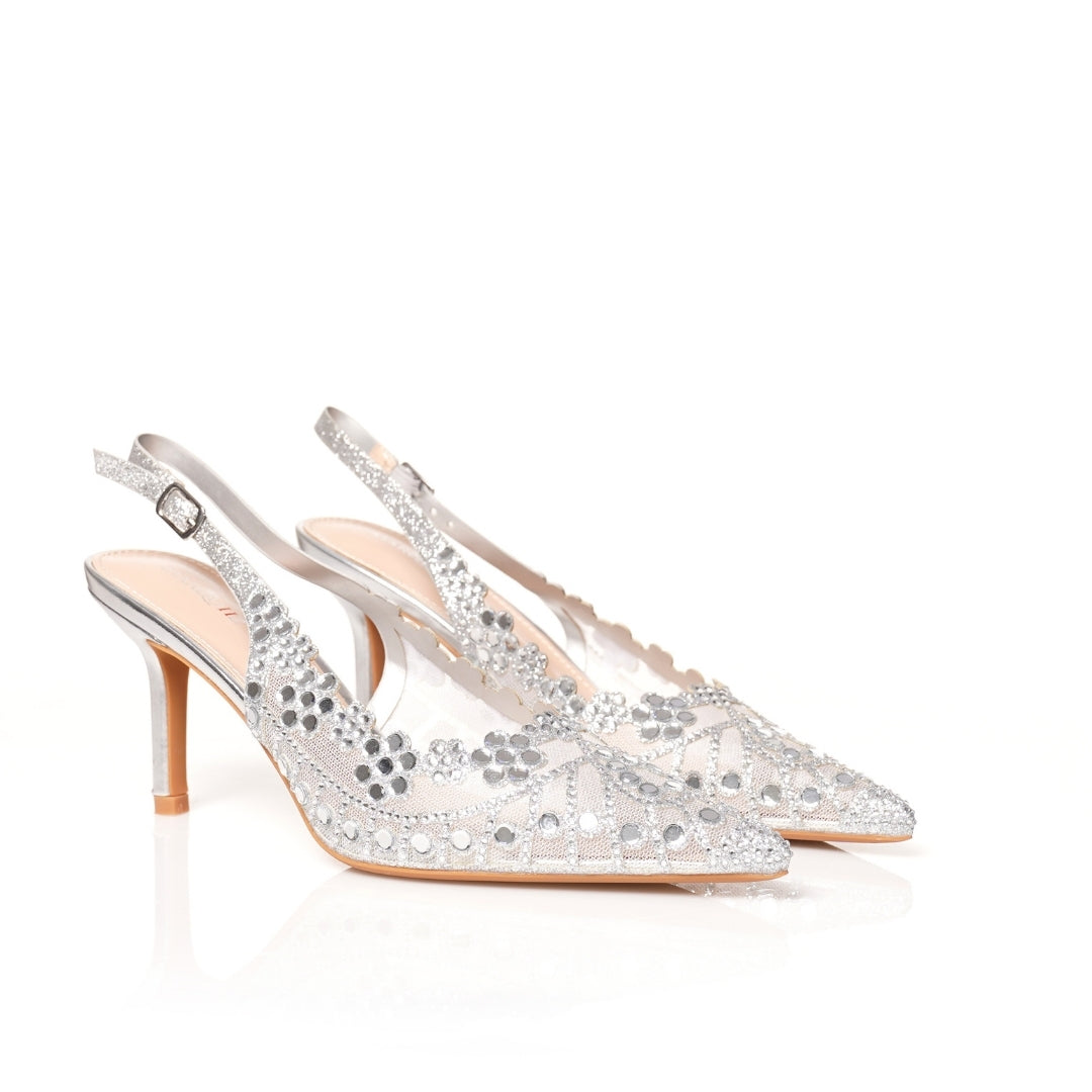 Slingback miroir soiree H25-F5540