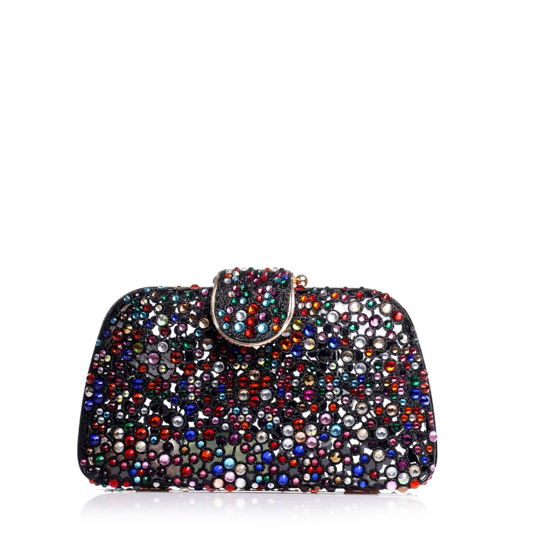 Pochette transparent avec Strass P26-F5949