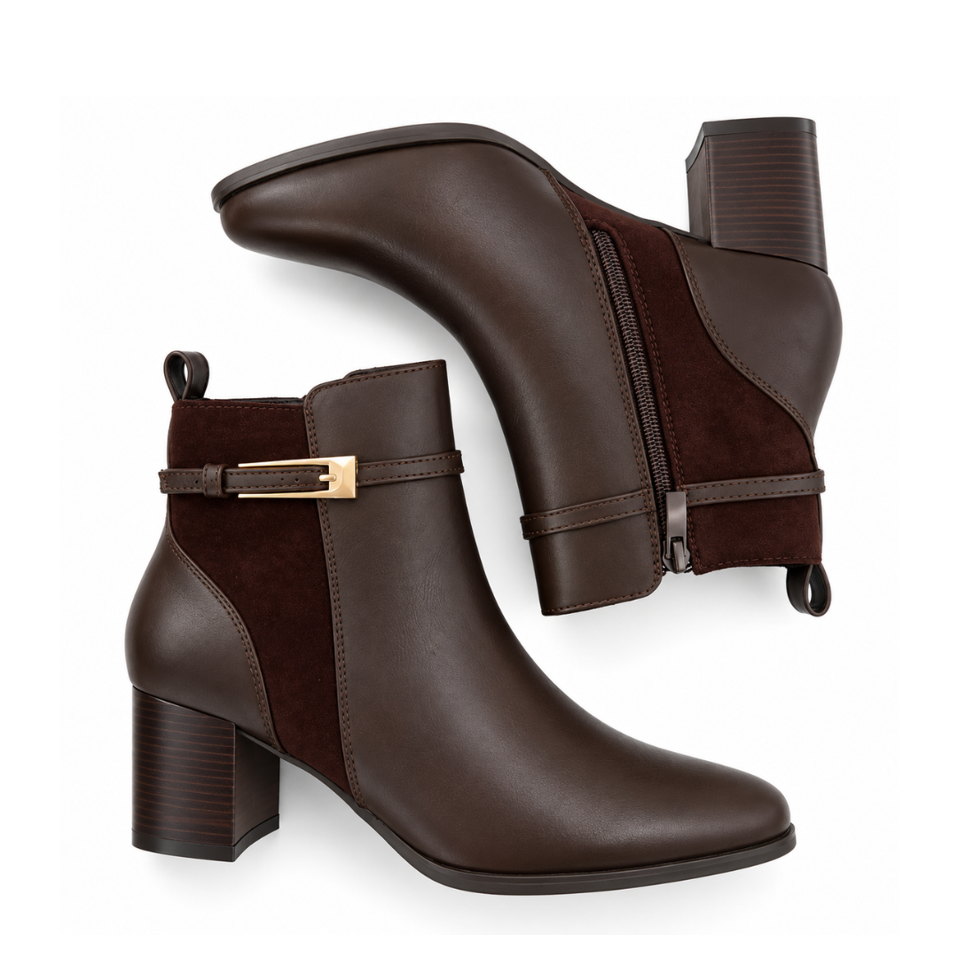 Bottine avec Ceinture Demi Talon   H26-F873