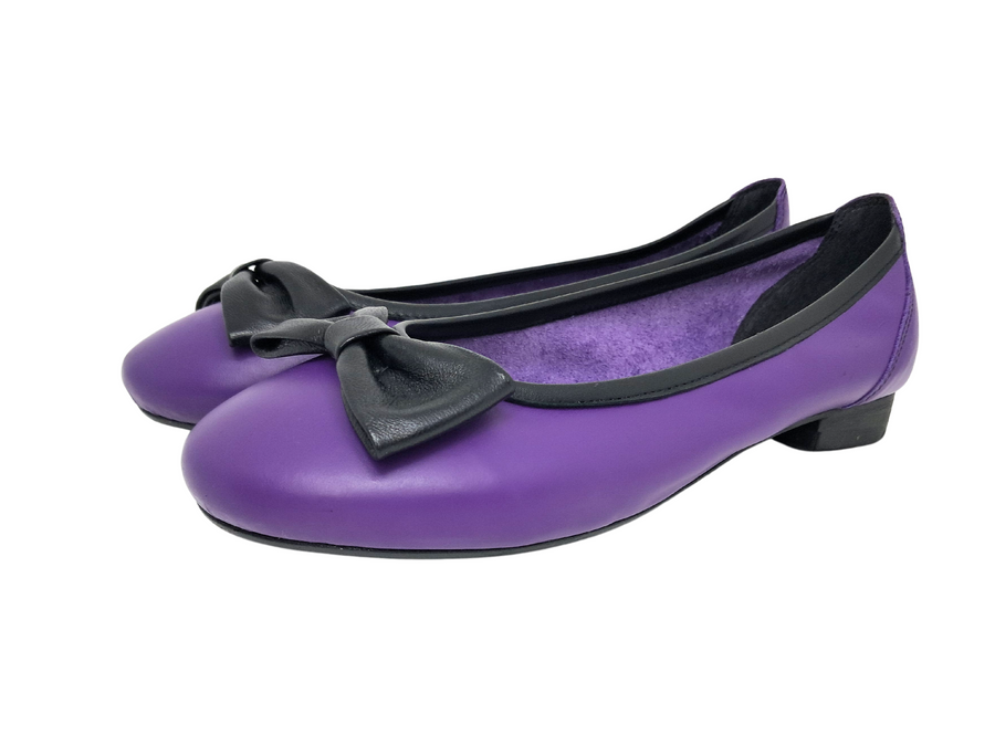 BALLERINE CUIR PAPILLON  E24-7251