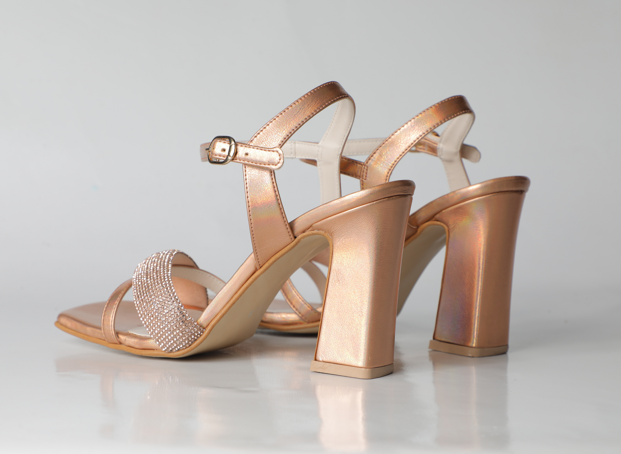 Sandales rose doré shop