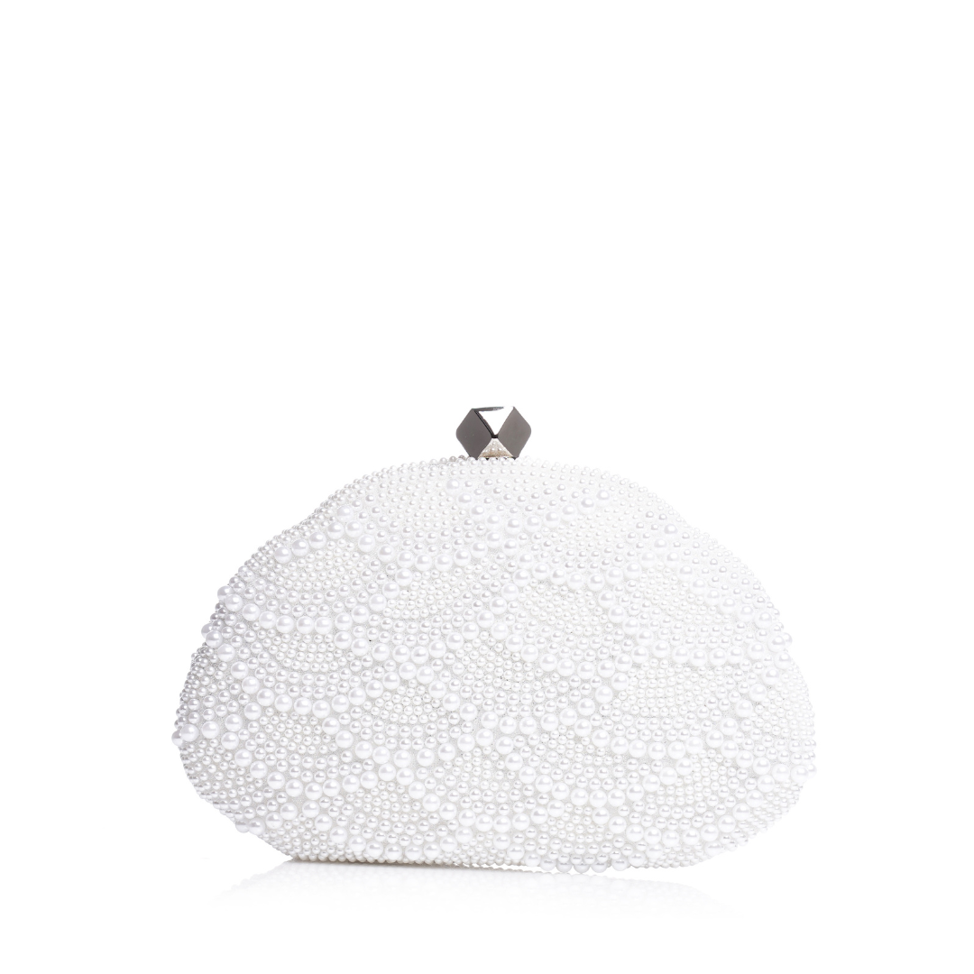 Pochette Perlée blanc