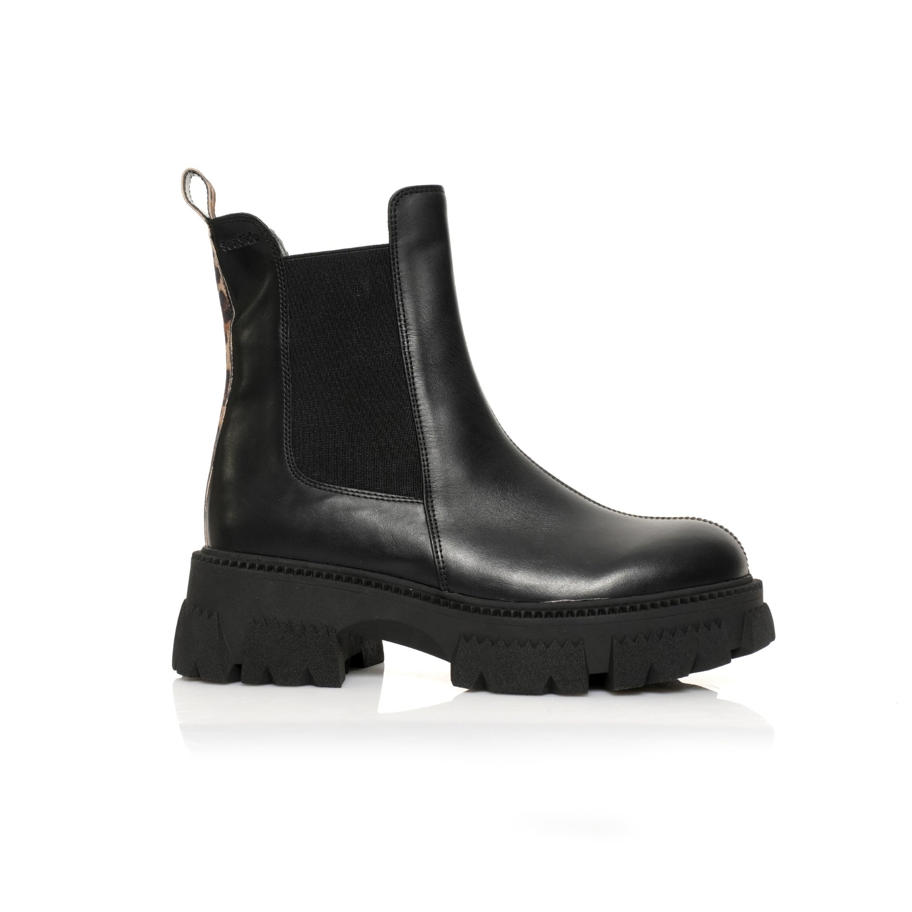 Bottine cuir avec Elastique H25-T901