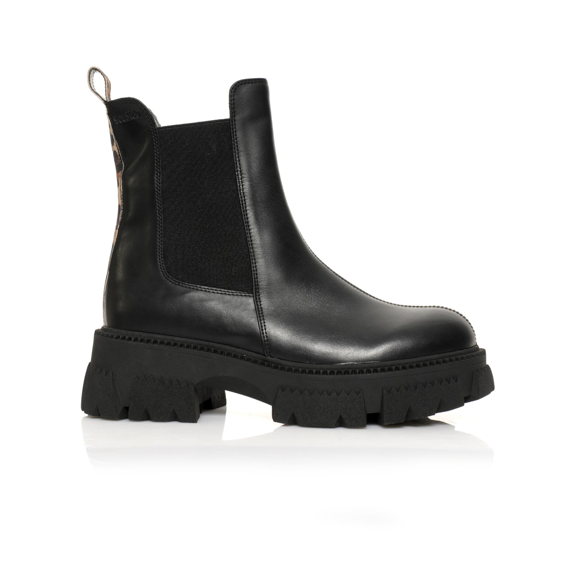 Bottine cuir avec Elastique H25-T901