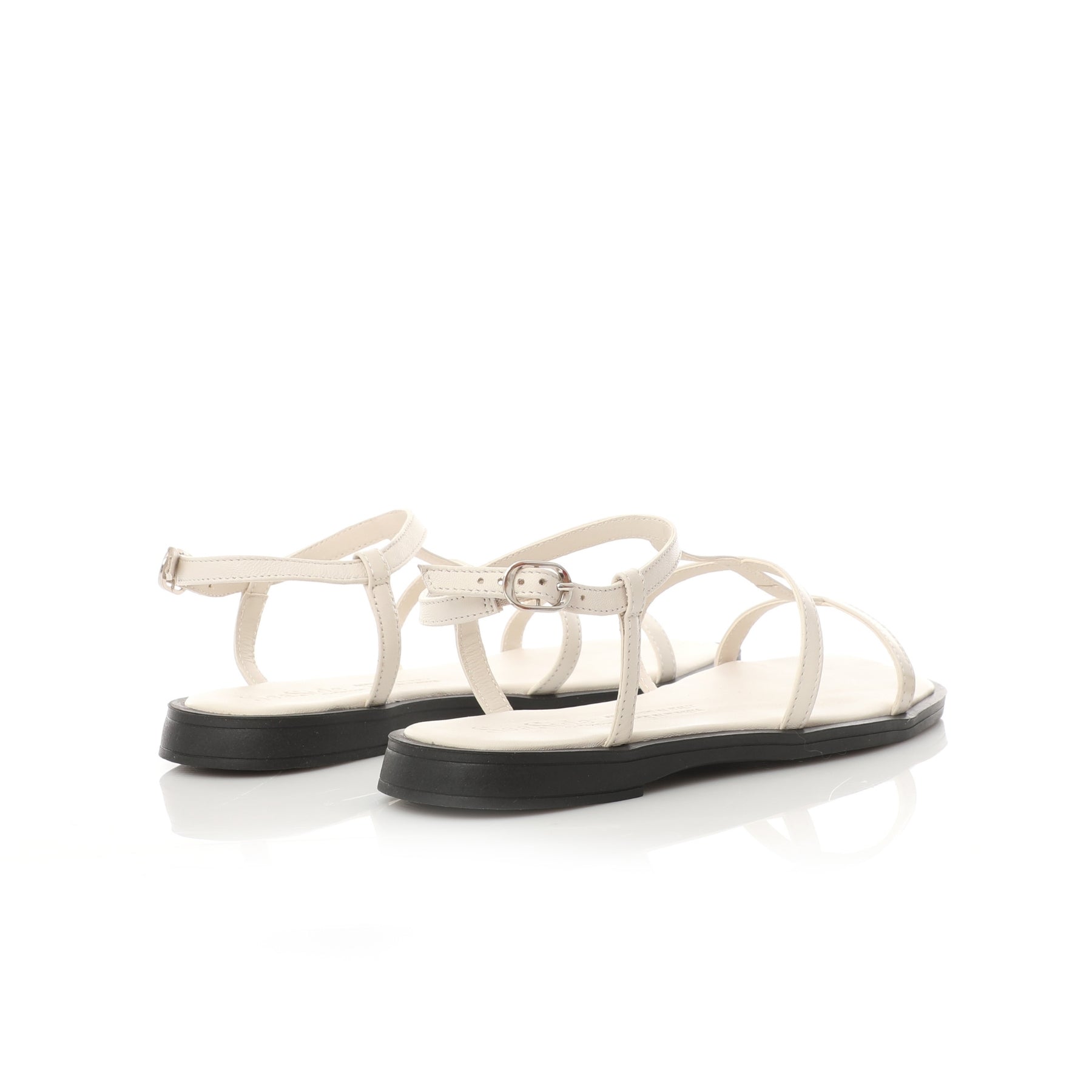 Sandale Plate en Véritable {Cuir} E25-065