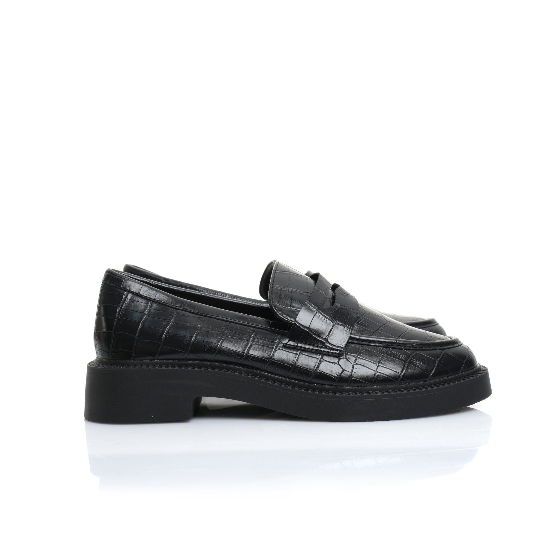 Mocassin Croco Noir Classic H25-F483