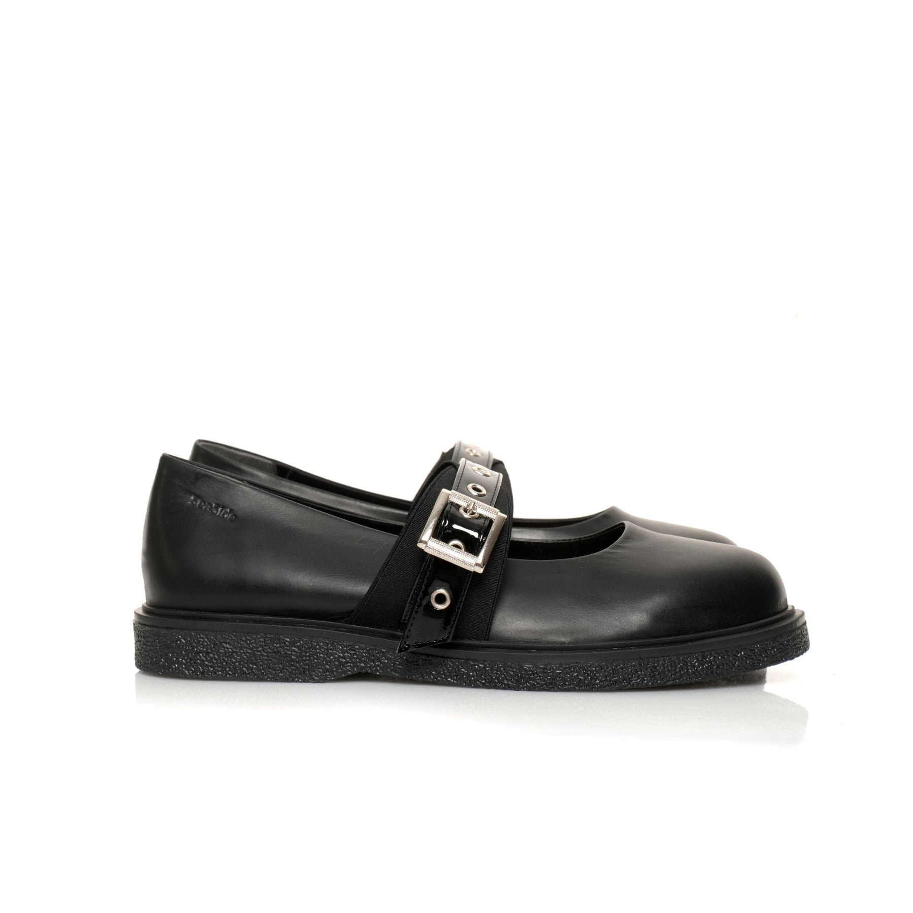 Mary jane Cuir Plat H25-1801