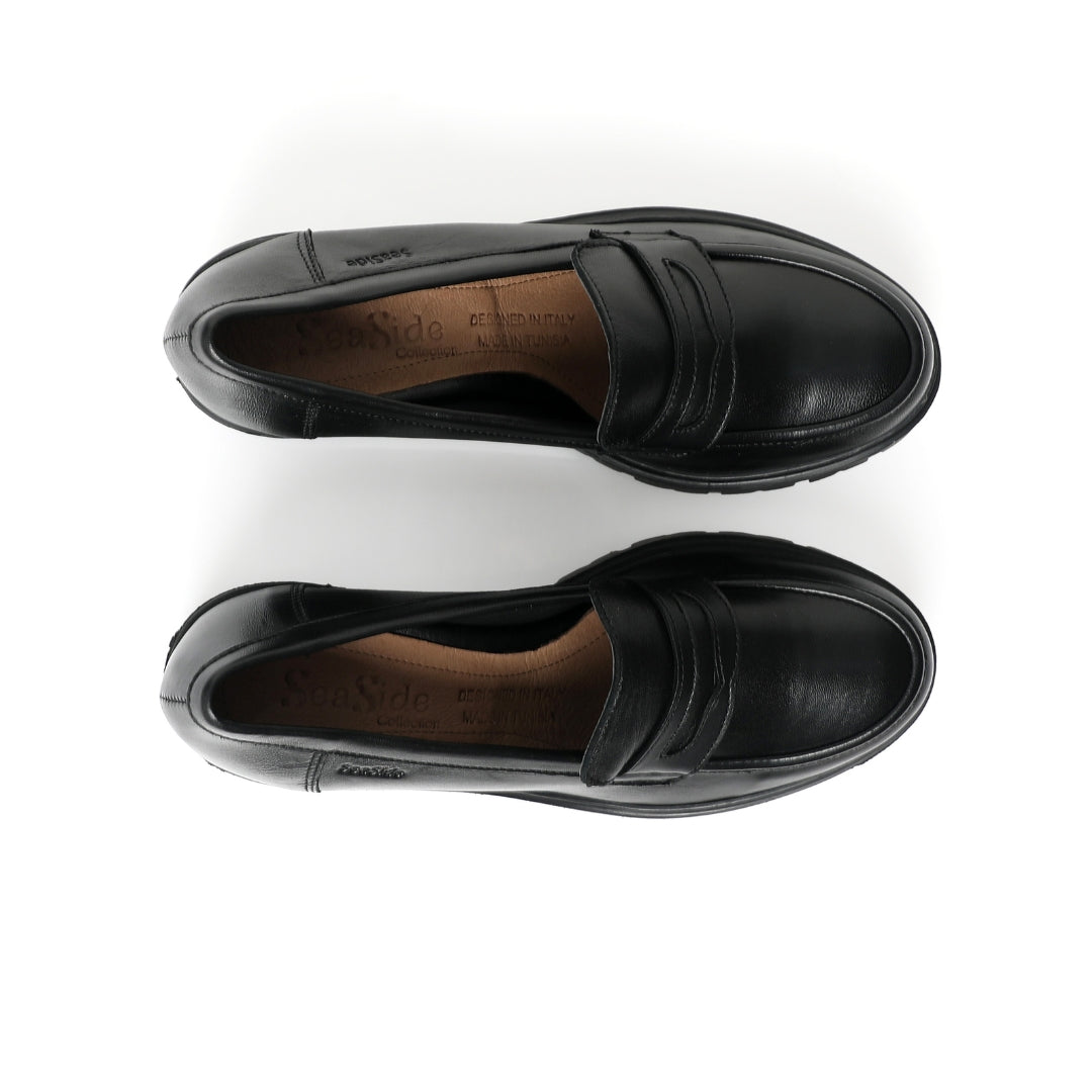 Mocassin CUIR Demi-talon H25-405