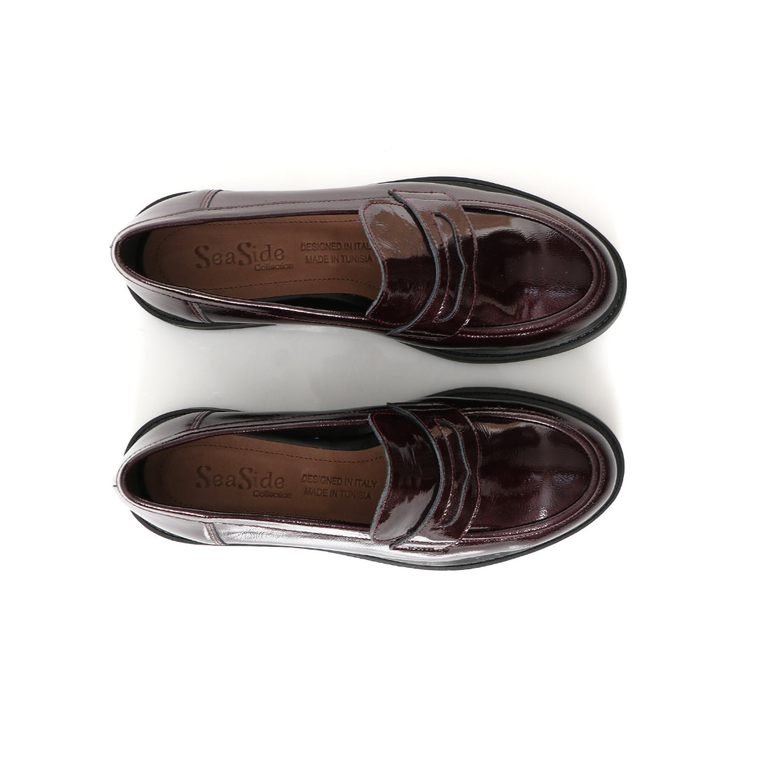 Mocassin CUIR Plat H25-010