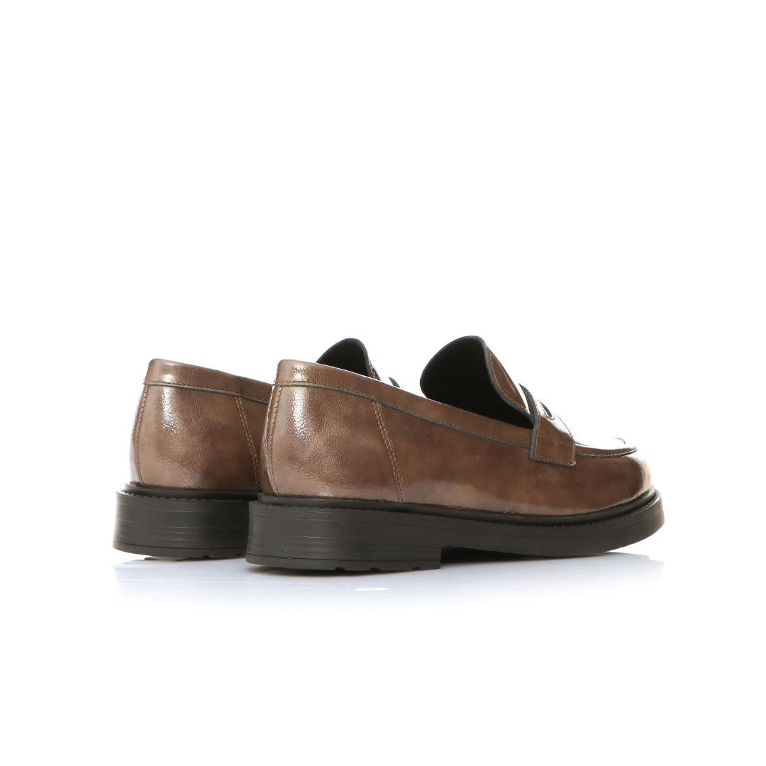 Mocassin CUIR Plat H25-010