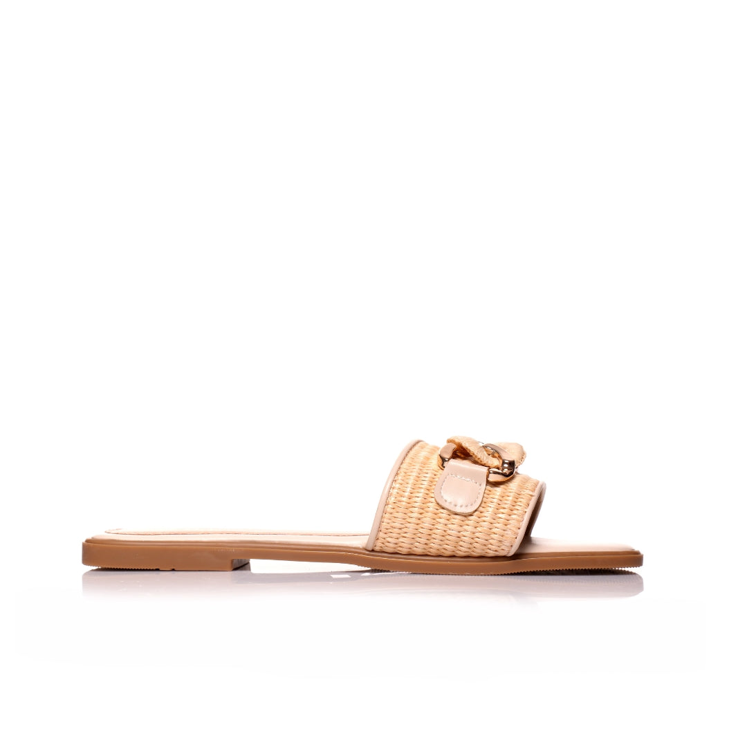 claquette beige femme