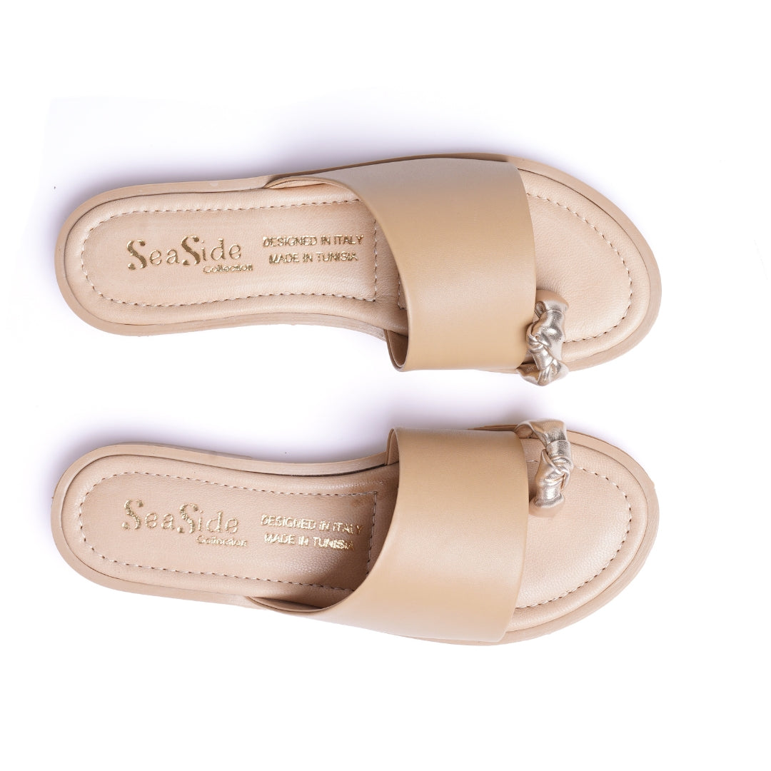 claquette sable femme