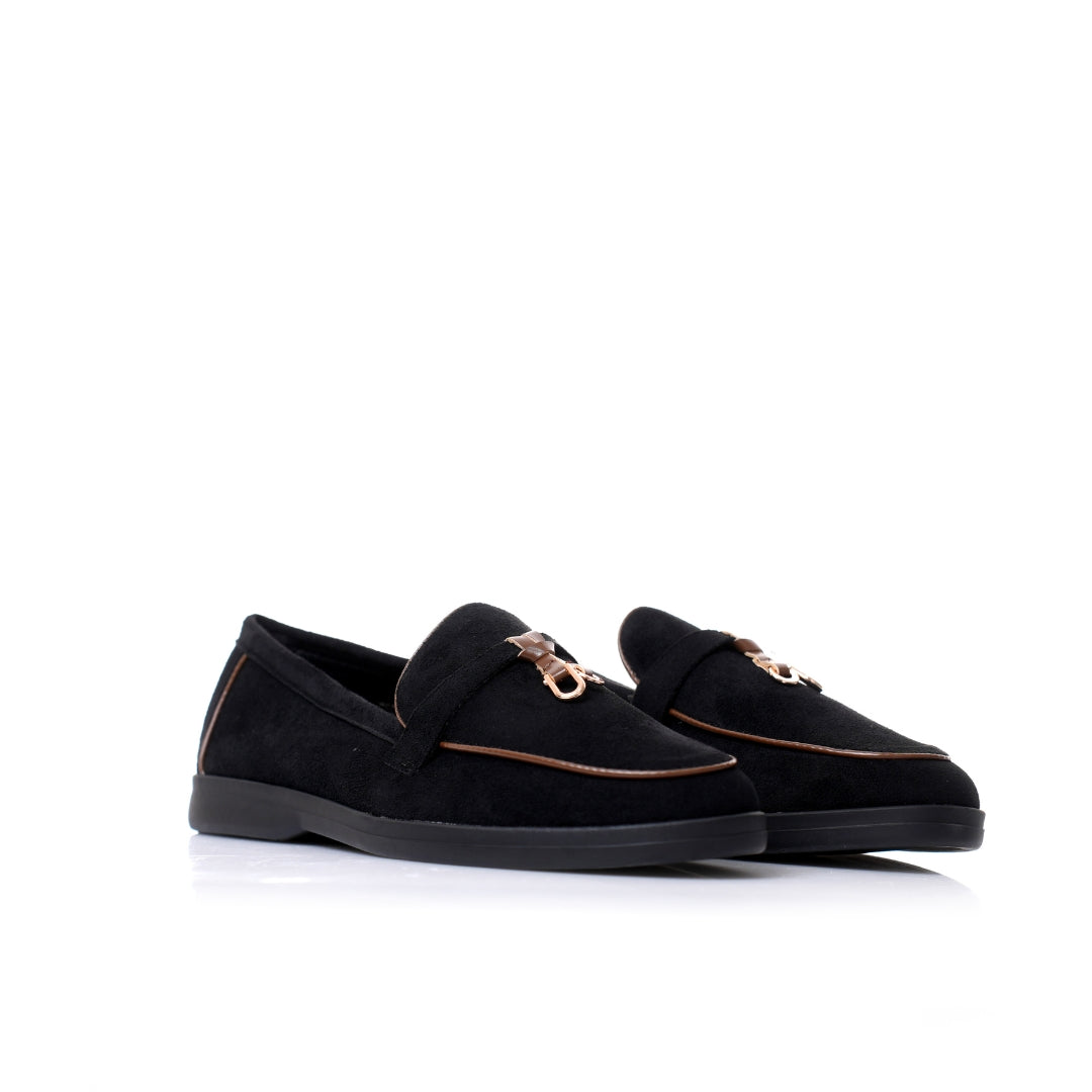 mocassin noir chic femme