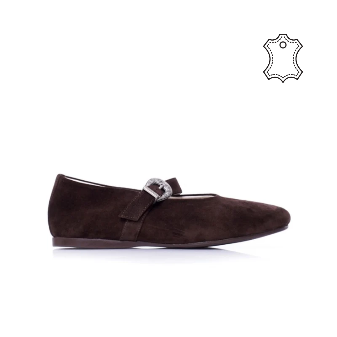 Mary Jane Cuir Daim P26-5207