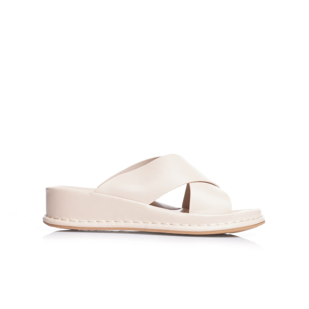 sabot croisé femme beige confort