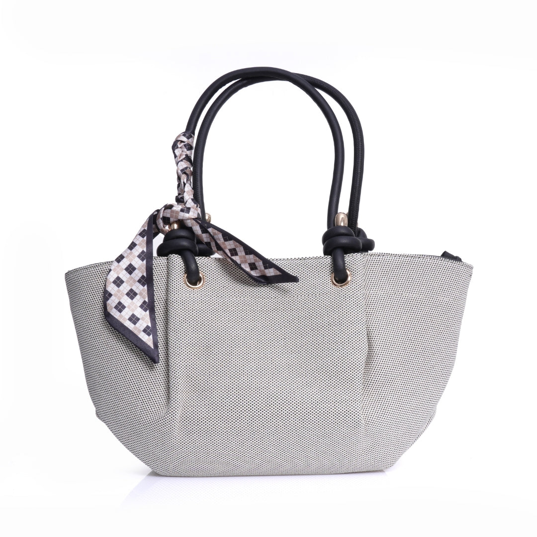 sac cabas tissu femme avec foulard satin