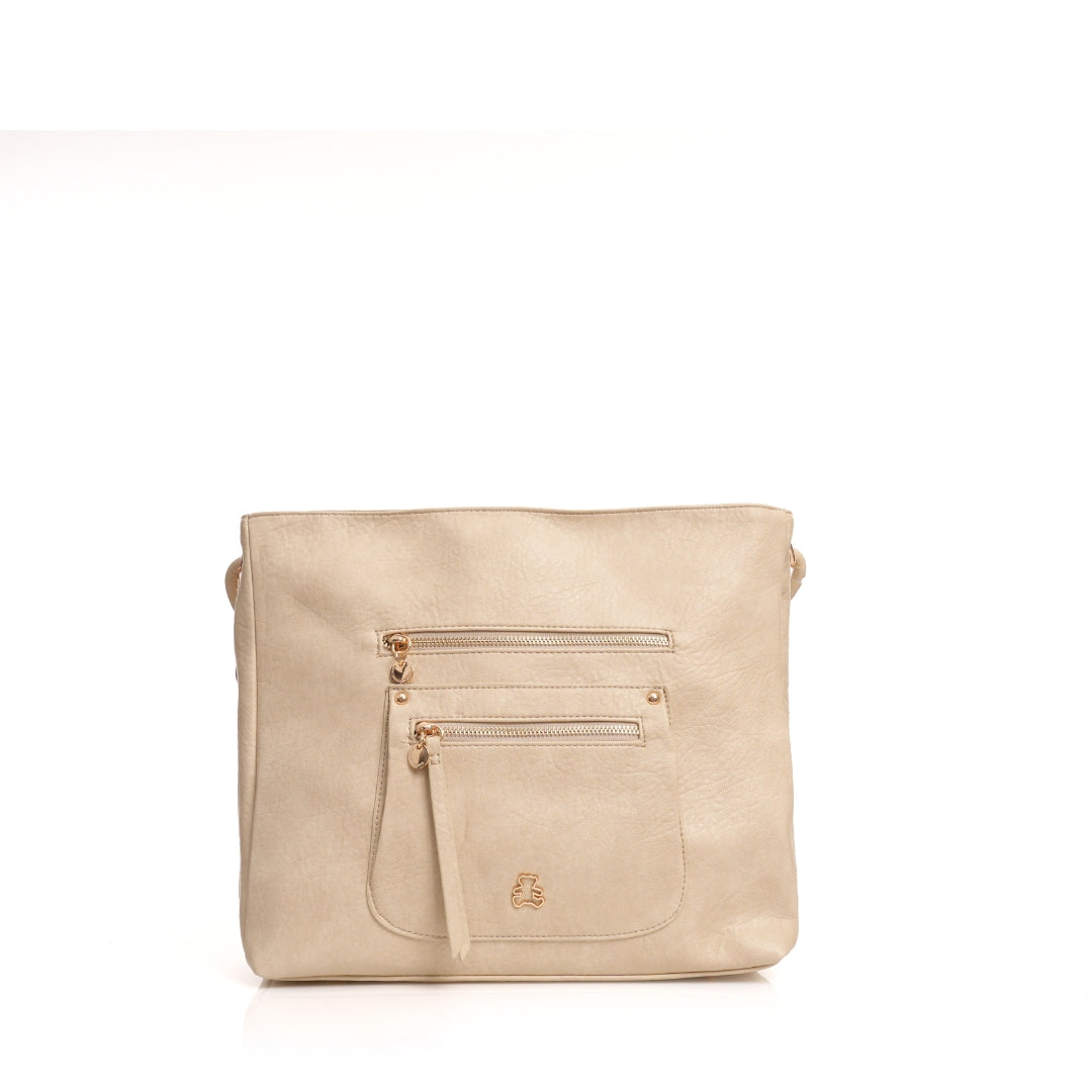 sac multi poches beige