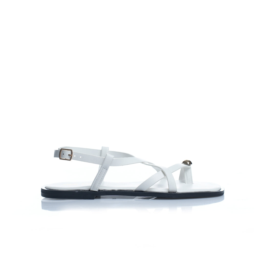 sandale blanche chic