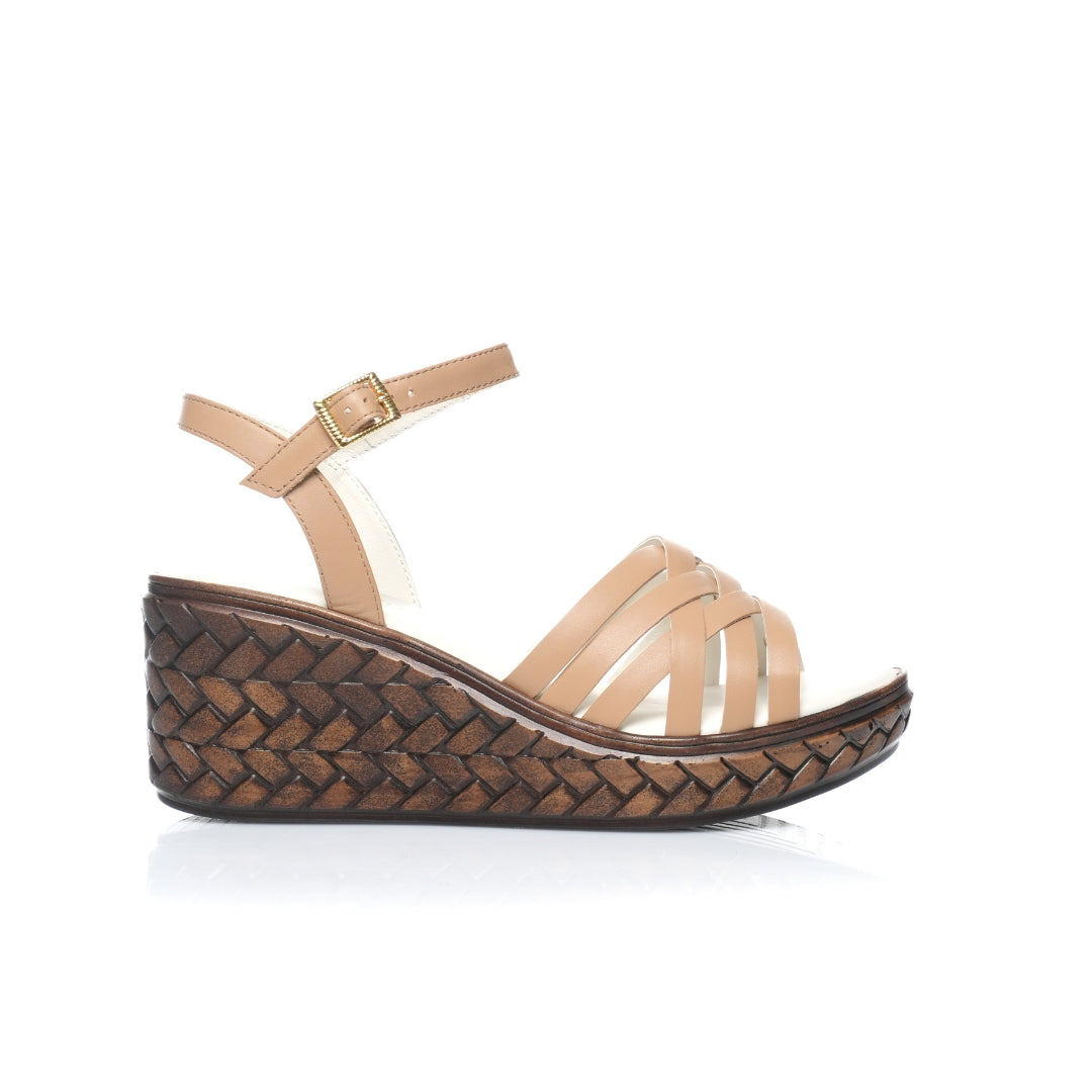 sandales beige femme