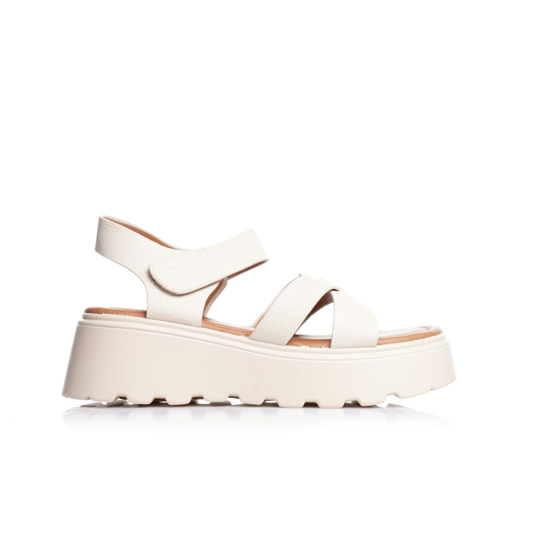 sandales femme plateforme brides croisées