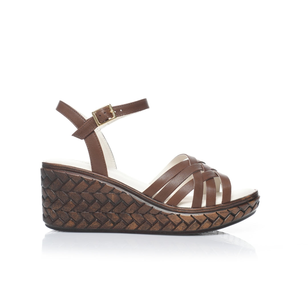 sandales marron femme